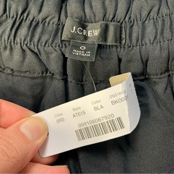 NWT J. Crew Black Lace Paper Bag Taper Pant - Picture 5 of 7